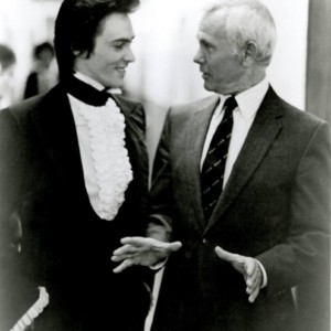 Lance Burton with Johnny Carson after first appearance on Tonight Show