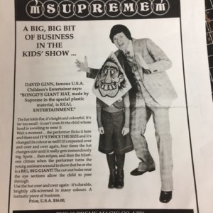 David Ginn Supreme MagiGram ad 1980