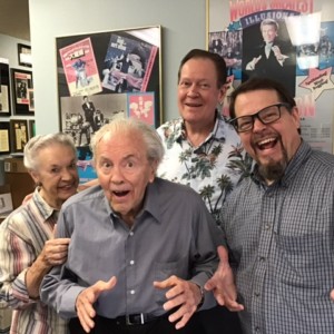 Nani, Mark and Greg Wilson with a former employee from 1968